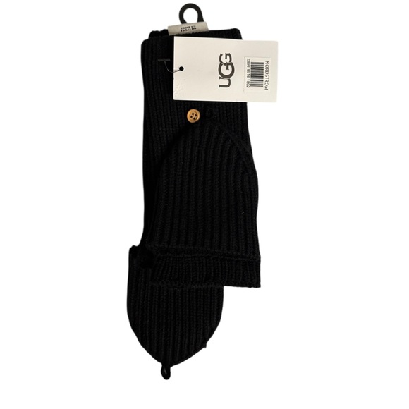 UGG NWT cozy knit flip top mittens black - Picture 4 of 4